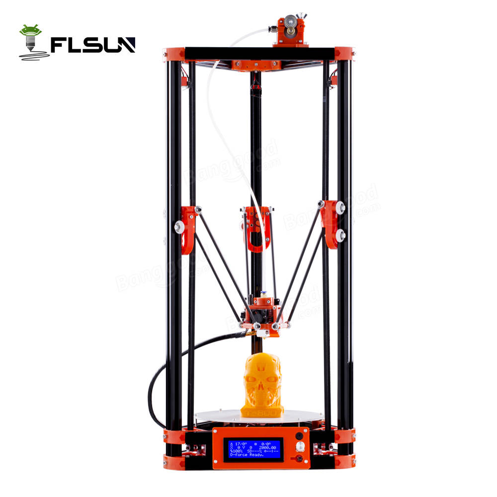 FLSUN® Delta Kossel 3D Printer 180*315mm Printing Size With Auto-leveling  Dual Cooling Fans Heated Bed 1.75mm 0.4mm Nozzle